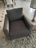 Gorinchem: Houston fauteuil lounge Premier bruin linnen, Huis en Inrichting, Fauteuils, Ophalen, Zo goed als nieuw, Minder dan 75 cm