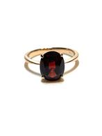 14k roségouden ring met een granaatsteen, -, -, Ophalen of Verzenden, Dame