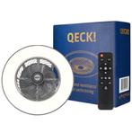 Nieuw  QECK Plafondventilator met Licht & Afstandsbediening, 30 tot 60 watt, Led-lamp, Nieuw, Overige fittingen