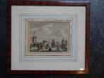 gravure handgekleurd Monnikerdammer poort te Edam Bendorp, Antiek en Kunst, Verzenden