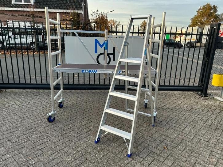 ASC kamersteiger 3.00M WH + bordestrap 5-treeds ACTIE NIEUW!, Doe-het-zelf en Verbouw, Steigers, Nieuw, Rolsteiger of Kamersteiger