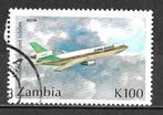 Zambia 1992 Vliegtuig 75jr Burgerluchtvaart DC10 hoogste waa, Postzegels en Munten, Postzegels | Afrika, Zambia, Verzenden, Gestempeld