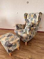 (oor) fauteuil + voetbank (Strandmon), Ophalen, Gebruikt, Stof