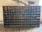 ZELDZAAM - 128 Vakjes Antieke Houten VAKKENKAST VAKJESKAST, Ophalen