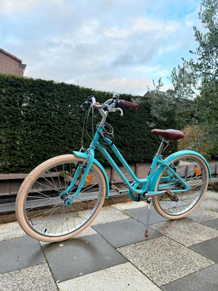Cyaan Kleurige Kinderfiets (BTWIN), Fietsen en Brommers, Fietsen | Dames | Damesfietsen, Zo goed als nieuw, Overige merken, Versnellingen