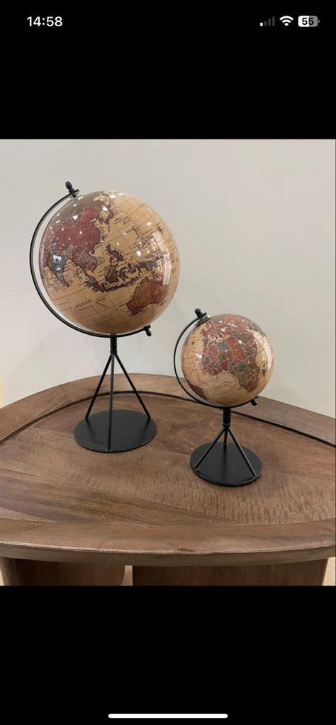 Set Wereldbollen Decoratief, Huis en Inrichting, Woonaccessoires | Wereldbollen, Nieuw, Ophalen of Verzenden
