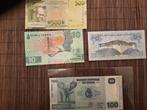 Setje UNC Biljetten Congo, Zambia, Bhutan, Guinee, Ophalen of Verzenden, Setje