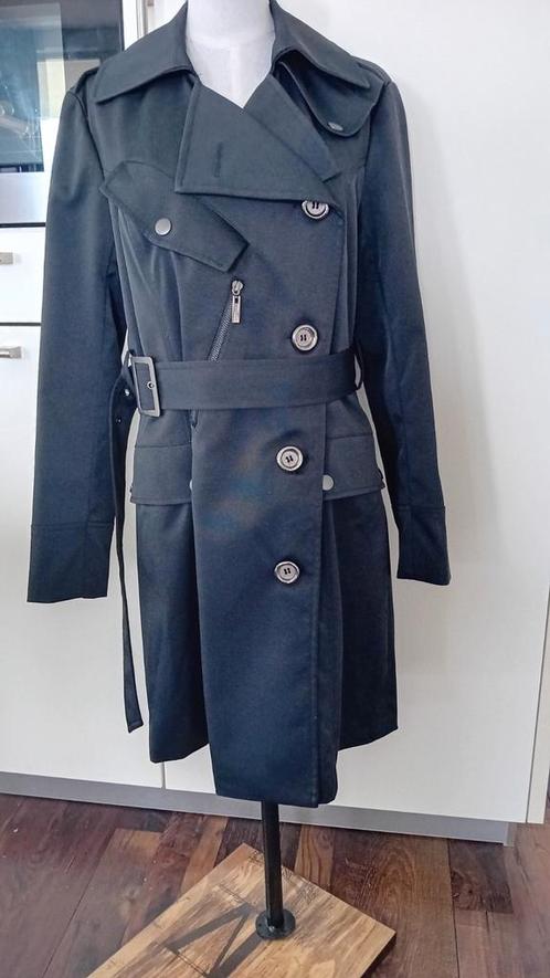 Trenchcoat Derhy, Kleding | Dames, Jassen | Zomer, Zo goed als nieuw, Maat 36 (S), Zwart, Ophalen of Verzenden