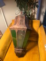 Vintage Marokkaanse Lantaarn, Ophalen, Gebruikt, Glas, 75 cm of meer