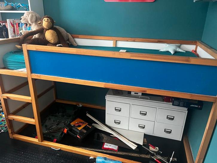 Ikea Stapelbed - Gedemonteerd, Kinderen en Baby's, Kinderkamer | Bedden, Gebruikt, 180 cm of meer, 70 tot 85 cm, Hoogslaper of Stapelbed