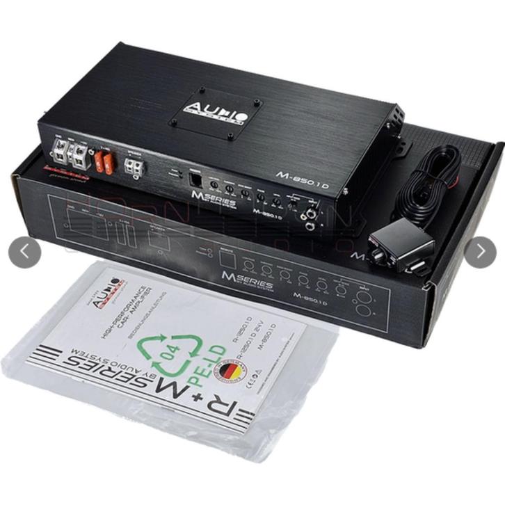 Audio System M-850.1D monoblok versterker incl remote M850, Auto diversen, Autospeakers, Nieuw, Ophalen of Verzenden