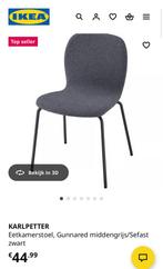 Ikea Karlpetter Eetstoel Grijs, Huis en Inrichting, Stoelen, Ophalen, Zo goed als nieuw, Grijs, Eén