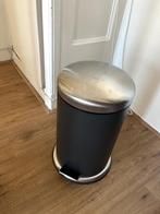 Pedaalemmer 12L (Donkergrijs), Ophalen, Met pedaal, 50 tot 75 cm, Zo goed als nieuw