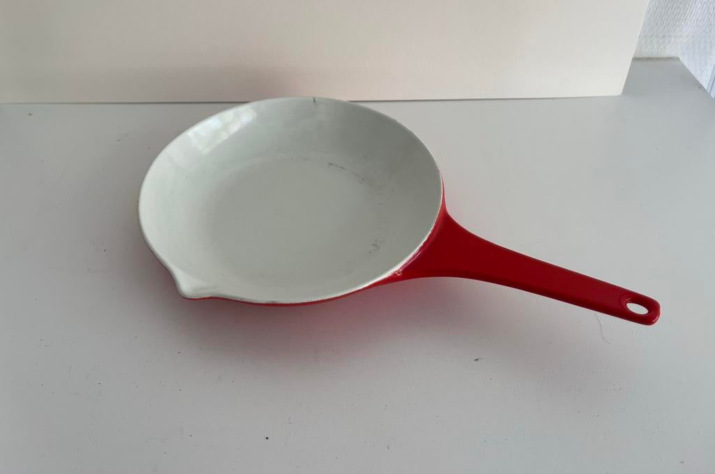 rode gietijzeren copco braadpan, Ophalen, Gebruikt, Gietijzer, Koekenpan of Braadpan