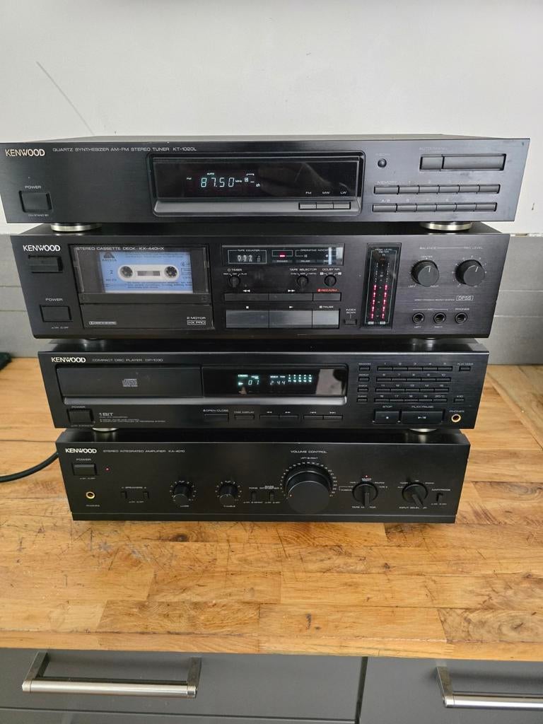 Complete kenwood set, Ophalen of Verzenden, Zo goed als nieuw, Cassettedeck, Overige merken