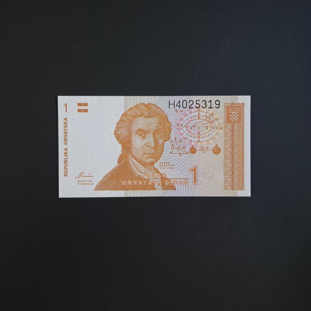 1 dinar Kroatië #023, Verzenden, Overige landen, Los biljet