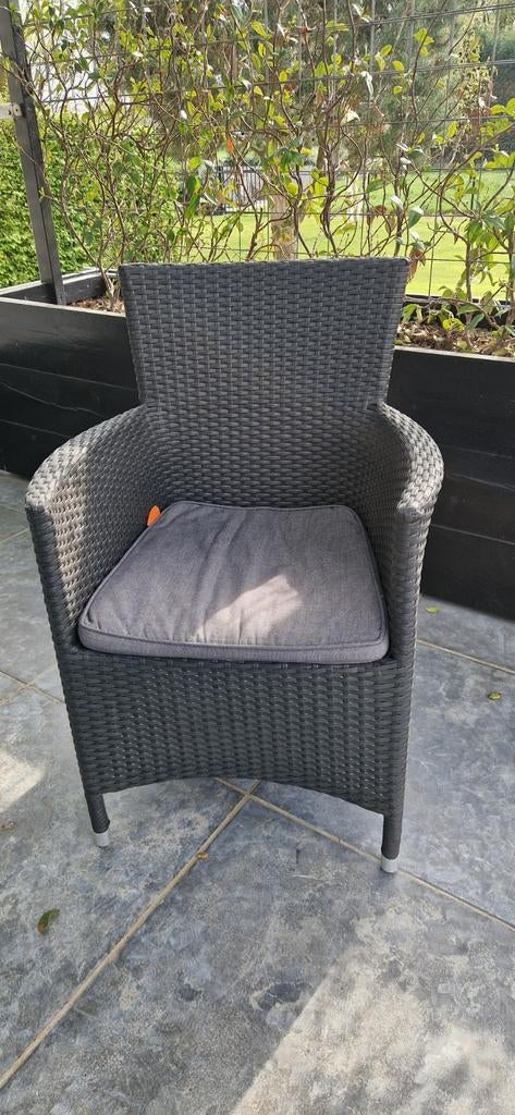 Wicker tuinstoelen met kussen - 10 stuks, Ophalen, Wicker
