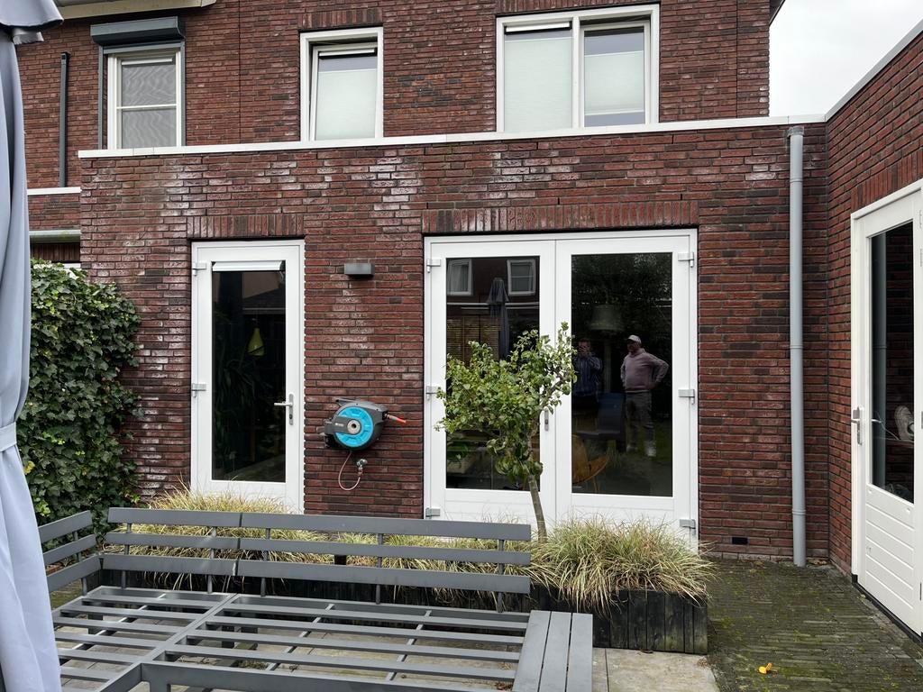 Kunststof openslaande deuren + loopdeur, Doe-het-zelf en Verbouw, Deuren en Horren, Buitendeur, 215 cm of meer, 120 cm of meer