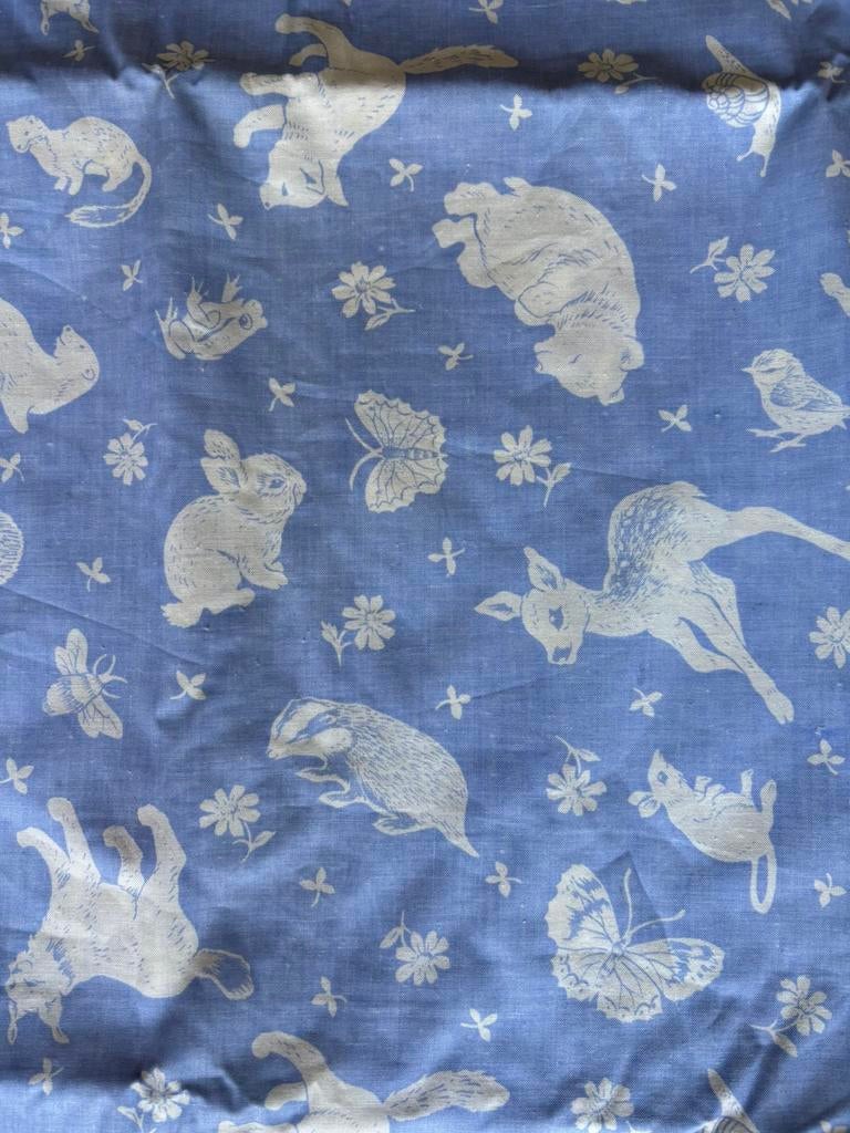 Lap nieuwe stof katoen ongebruikt diertjes lila 120x460, Overige kleuren, 120 cm of meer, Ophalen of Verzenden, Katoen