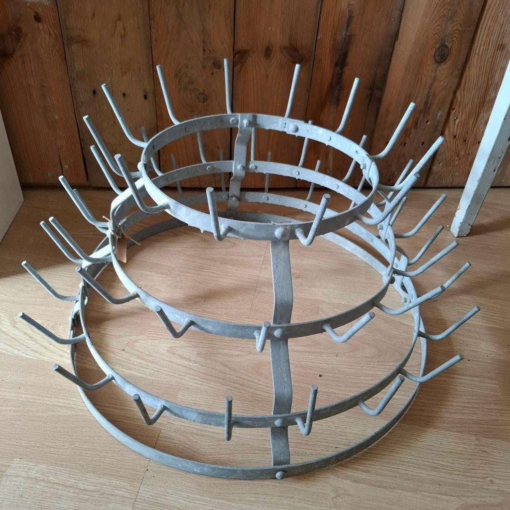 Brocante Franse pinnen flessenrek, Antiek en Kunst, Ophalen of Verzenden