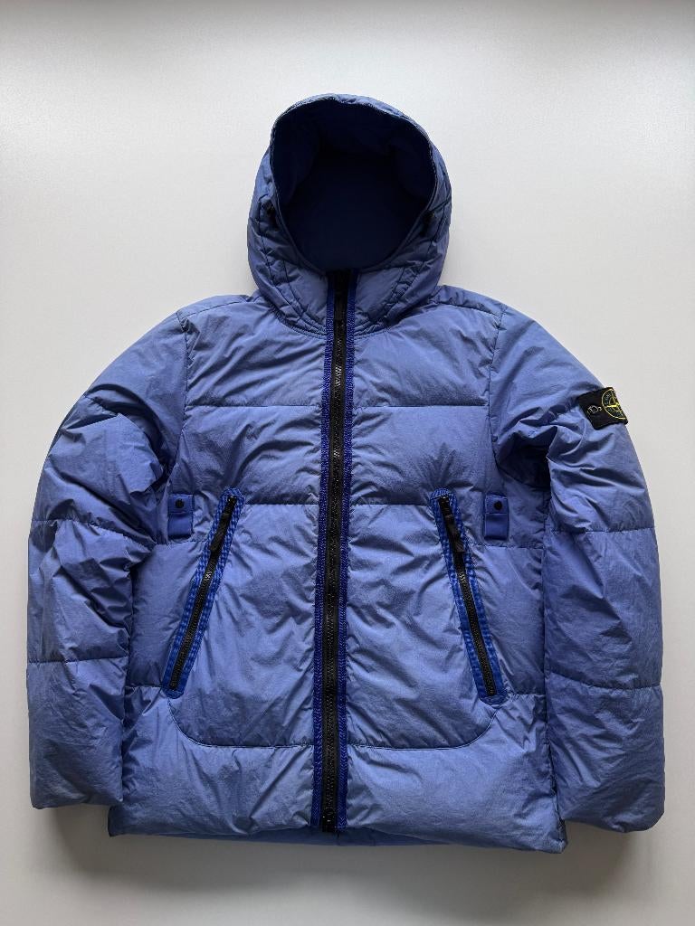 Stone Island Garment dyed down jas blauw, Blauw, Ophalen of Verzenden, Maat 46 (S) of kleiner, Stone Island