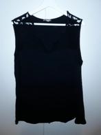 H&M+ Zwarte Top Met Kant Maat 52, H&M, Zwart, Nieuw, Shirt of Top