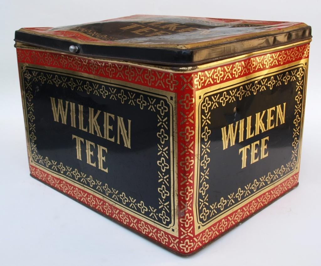 1156 - Winkelblik - Wilken Tee, Verzamelen, Blikken, Ophalen of Verzenden, Gebruikt, Thee