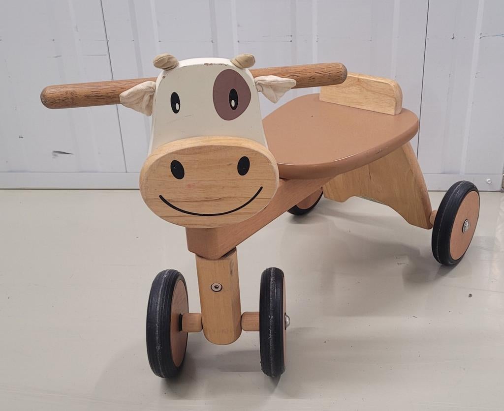 Houten loopfiets koe, Ophalen, Loopfiets