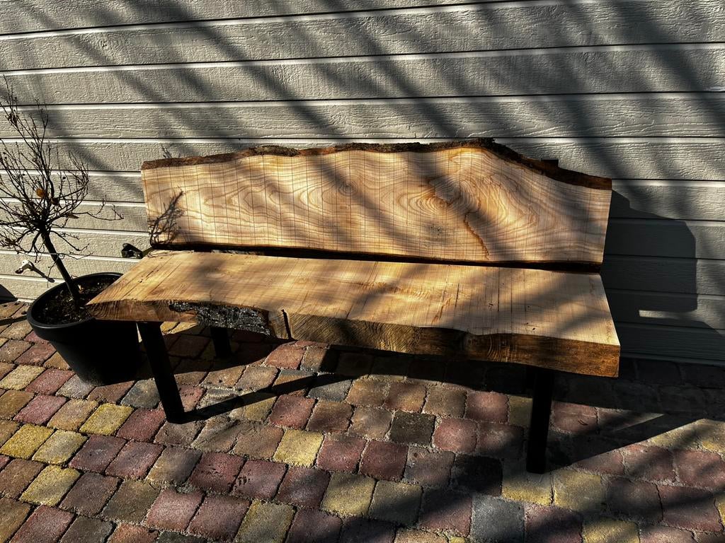 Eiken tuinbanken, Tuin en Terras, Ophalen, Nieuw, Hout