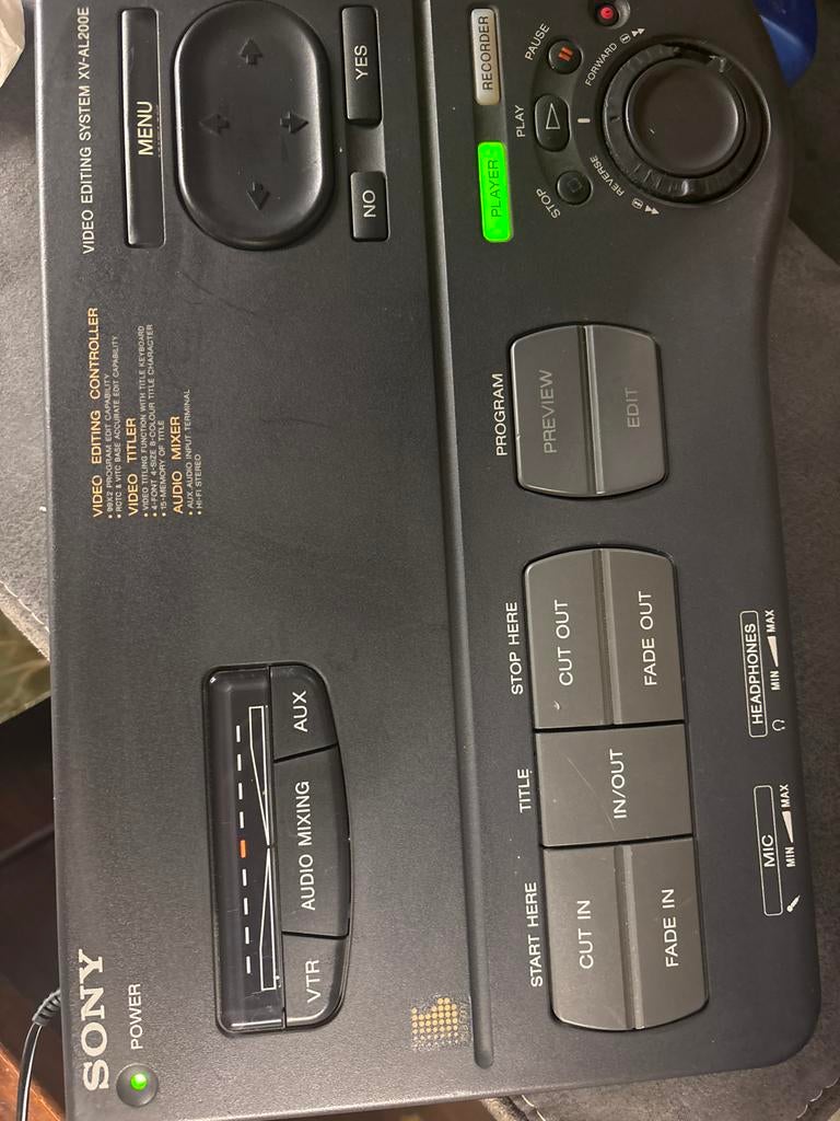 Sony XV-AL200E Video Editing Controller, Ophalen of Verzenden