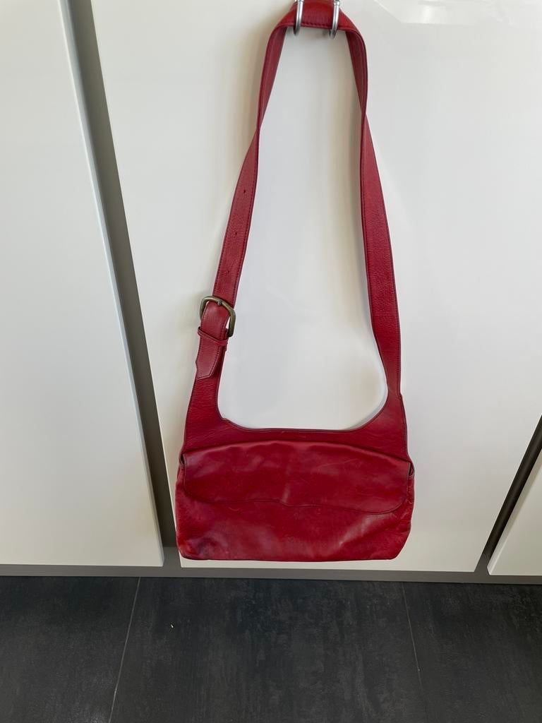 Bosboom handtas, Sieraden, Tassen en Uiterlijk, Tassen | Schoudertassen, Overige merken, Gebruikt, Ophalen of Verzenden, Leer
