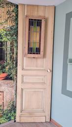 Sier houten deur met glas in lood en verlichting, Ophalen