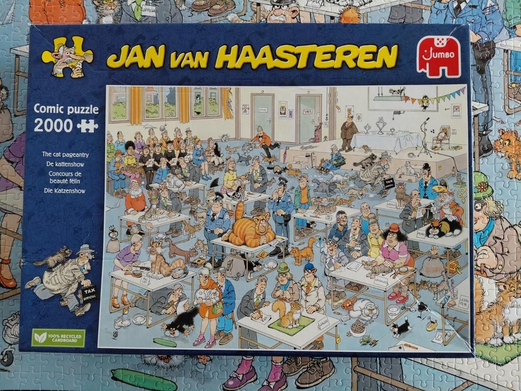 Jan van Haasteren, de kattenshow, 2000 stukjes, Ophalen, Meer dan 1500 stukjes, Zo goed als nieuw