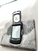 Motorola RAZR V3 Black - Full Set - Collectors Item - Z.G.A., Telecommunicatie, Mobiele telefoons | Motorola, Zwart, Inklapmodel