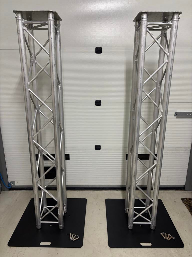 2x Vierkante Truss Prolyte X30V L200 + Stageroads Baseplates, Ophalen, Gebruikt, Overige typen