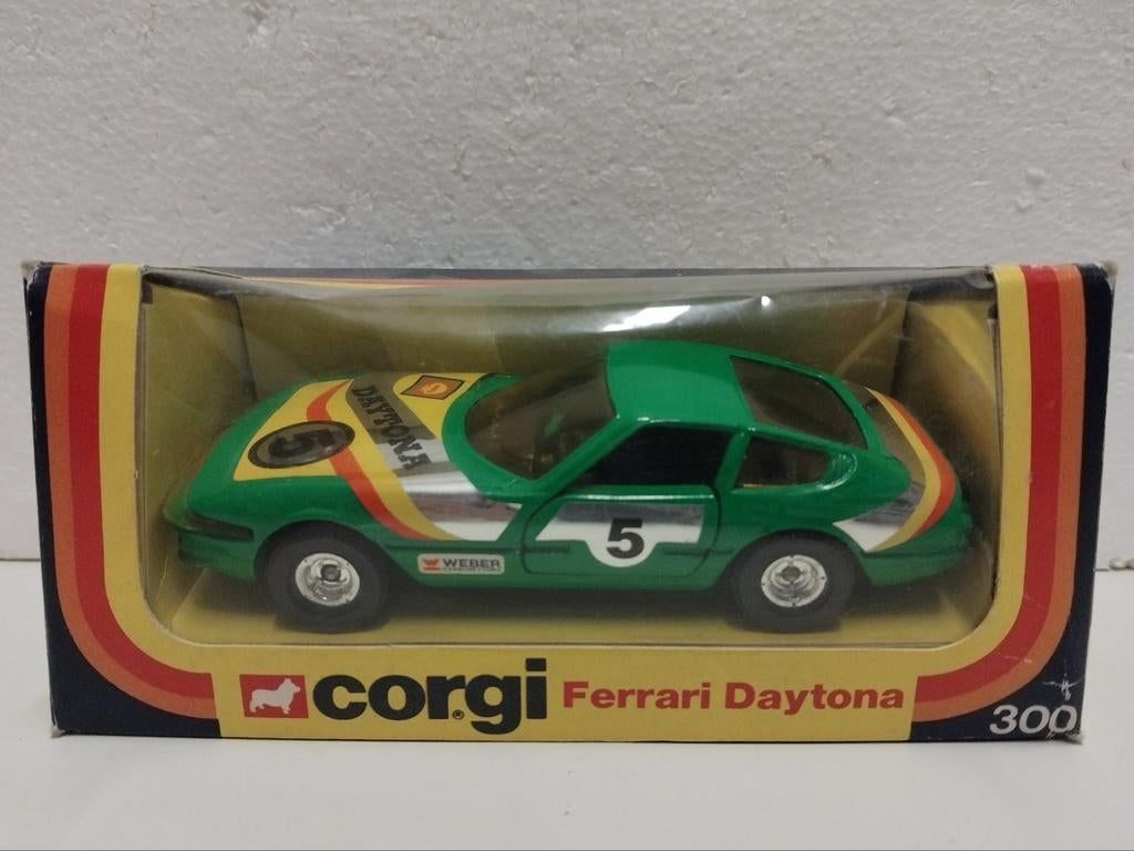 Old Corgi Toys Ferrari Daytona 365 GTB groen, Ophalen of Verzenden, Zo goed als nieuw, Auto, Corgi