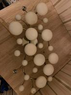 Moderne plafondlamp met melkglas bollen, Ophalen, Gebruikt, Glas