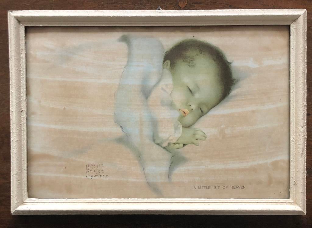 Bessie Pease Slapende Baby, Gebruikt, Ophalen of Verzenden, Voor 1940, Prent