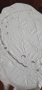 Antiek rond kanten tafellaken open naaiwerk, Ophalen of Verzenden