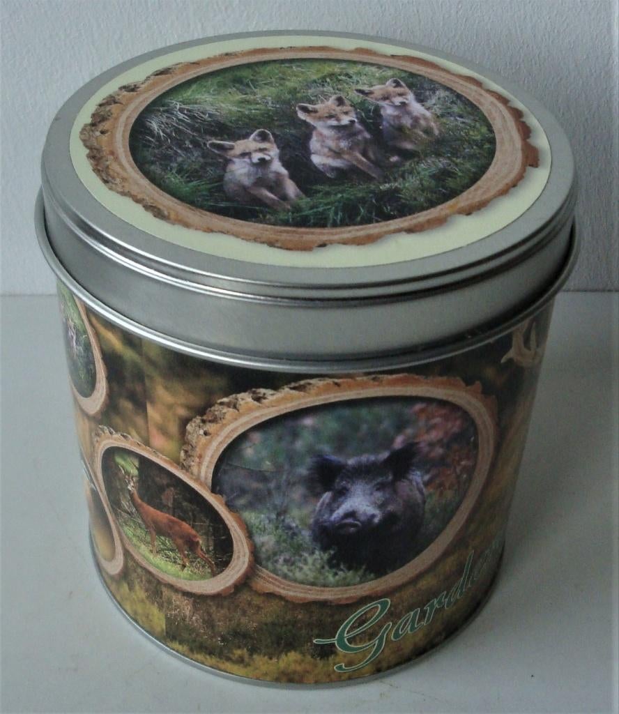 Garderen blik stroopwafel of snoep, mooie natuurfoto's, Verzamelen, Ophalen of Verzenden, Zo goed als nieuw, Koek(jes)