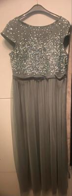 Grijze Galajurk met Pailetten Bovenkant - Maat M/L, Kleding | Dames, Gelegenheidskleding, Galajurk, Maat 42/44 (L), Ophalen of Verzenden