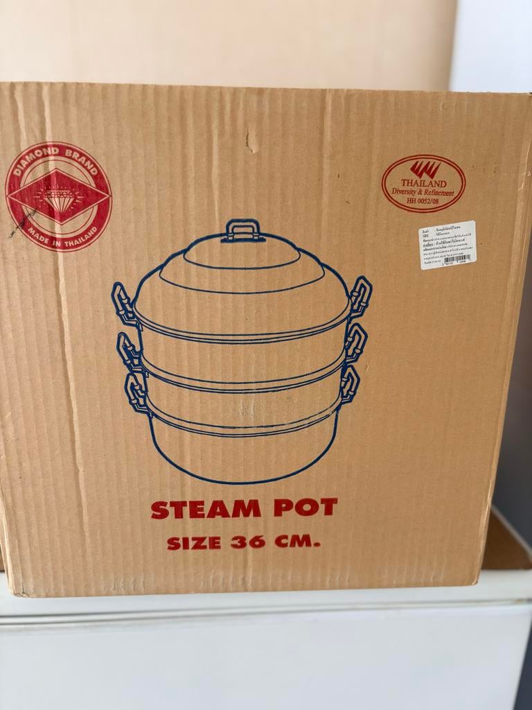 Stoompan 36 cm - Ideaal voor gasfornuis, Ophalen, Gebruikt, Aluminium, Overige typen