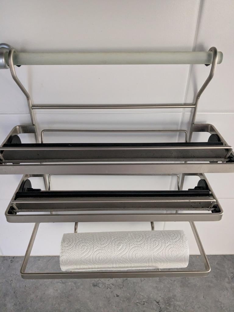 Multifunctionele houder voor keukenrol en folie, Huis en Inrichting, Ophalen of Verzenden