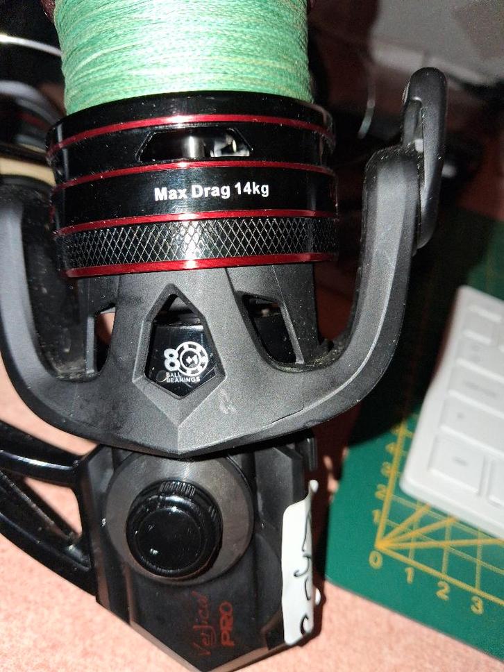 z,g,a,n unicat pro verticale spin molen, Watersport en Boten, Hengelsport | Zeevissen, Zo goed als nieuw, Molen, Ophalen of Verzenden