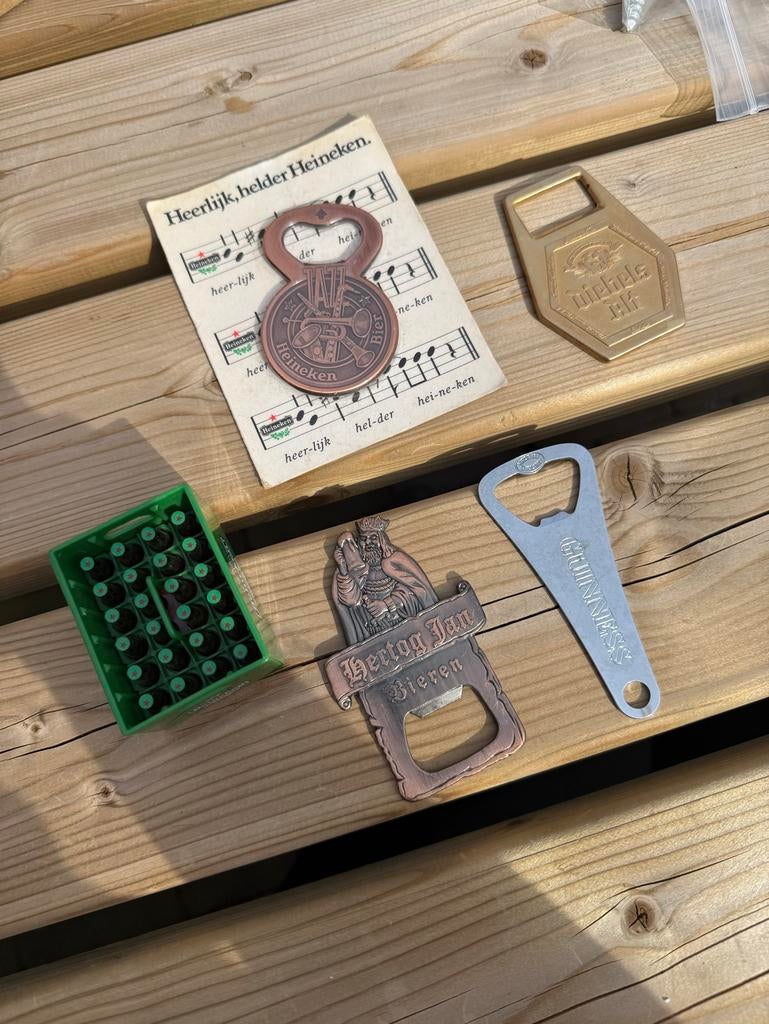 Bieropeners: Heineken, Hertog Jan, Guinness, Ophalen of Verzenden, Gebruikt, Flesopener, Heineken