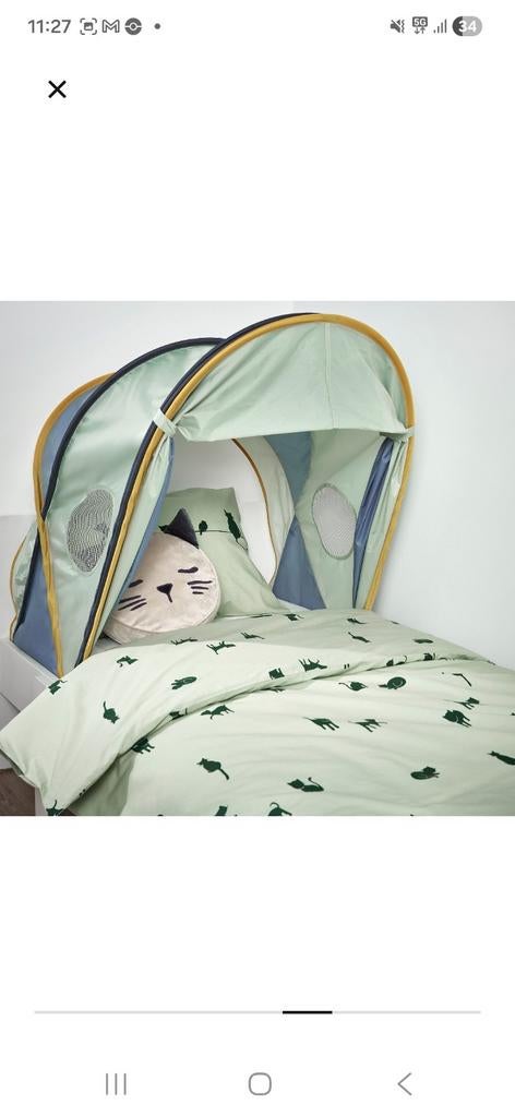 Ikea bedtent Eldfluga, Ophalen of Verzenden, Zo goed als nieuw, Minder dan 140 cm, 85 tot 100 cm