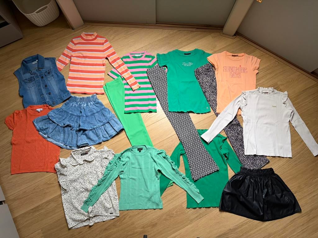 Groot pakket zomerkleding meisjes broek shirt rok 152/158, Ophalen of Verzenden, Zo goed als nieuw, Meisje, Setje