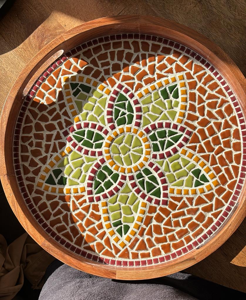 Handgemaakt Mozaïek Dienblad - Unieke Decoratie, Ophalen, Meerkleurig, Overige stijlen, Nieuw