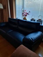 zwarte 3 & 2 zit bankstel, Ophalen, Zo goed als nieuw, Leer