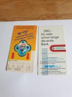 3410 zwitserland 2 kaartjes kabelbaan saas-fee jaren 90, Verzenden, Tram, Overige typen